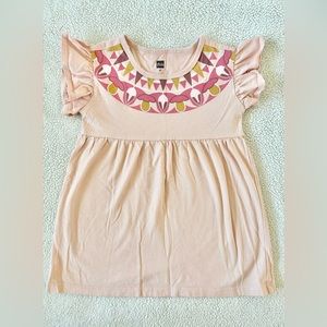 Tea Collection Statement Necklet Ruffle Dress, Size 2T